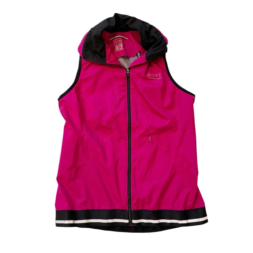 Gorewear Running Wear Pink Sleeveless Zip-Up Windbreaker Vest Size M